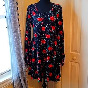 Super Cute Rose Print Dress.